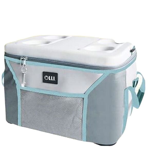 olli cooler calapsible blue 45 can with bottle opener - Picture 1 of 10